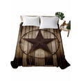 thumbnail image 1 of Queen Size Flat Sheet Only, Western Star Retro Soft Brushed Microfiber Bed Sheets, Vintage Brown Wood Barn Hotel Quality Breathable Bedding Top Sheet, Easy Care, 90"x102", 1 of 9