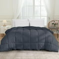 thumbnail image 1 of King Size Goose Feather Fiber and Down Comforter Fluffy Duvet Insert All Season Hotel Luxury Bedding Comforters Soft Medium Warmth 88x104 Inches Dark Grey, 1 of 6