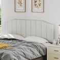 thumbnail image 1 of King Size Headboard Only, Velvet Upholstered Headboard King/California King Size Wall Mount and Bed Frame Mount, Featuring High-Density Sponge Padding Easy Assembly Comfort Style-Cream, 1 of 17
