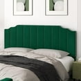 thumbnail image 1 of King Size Headboard Only, Velvet Wall Mounted Headboard King/California for Adjustable Bed Modern Upholstered Head Board Easy Assembly, Jade Green, 1 of 9