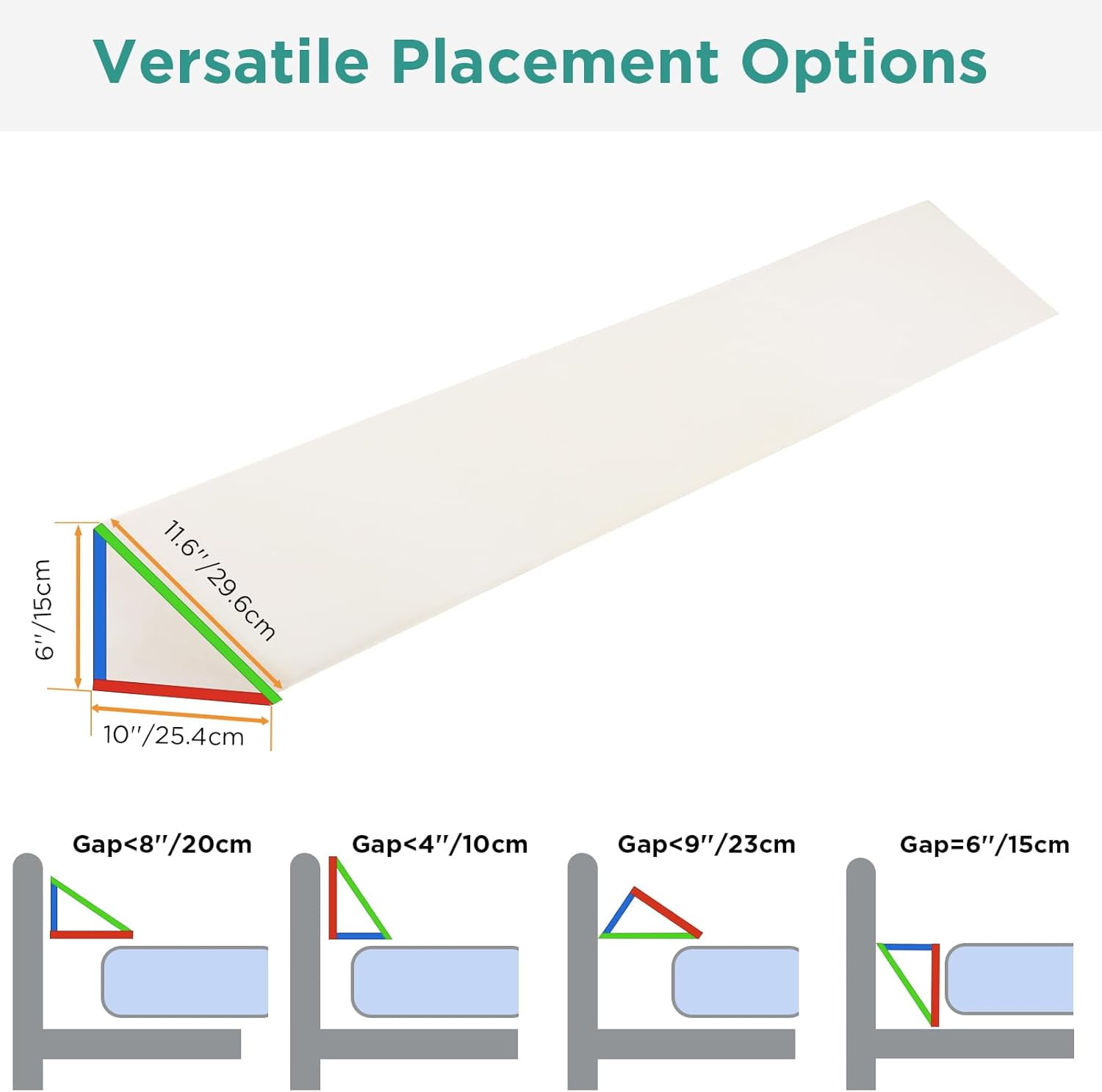 King Size Headboard Pillow (76"x 10"x 6") Bed Wedge Pillow for