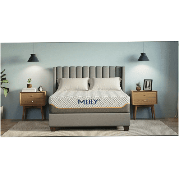 King Size Hybrid Mattress, Medium Firm Feel, Gel Memory Foam and Innerspring, Cooling Bamboo Charcoal, CertiPUR-US Certified, Bed in a Box for Ultimate Sleep