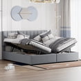 thumbnail image 1 of King Size Lift up Storage Bed Frame, Upholstered Platform Bed with Headboard & Hydraulic Storage & Wood Slats Support, No Box Spring Needed, Gray, 1 of 9