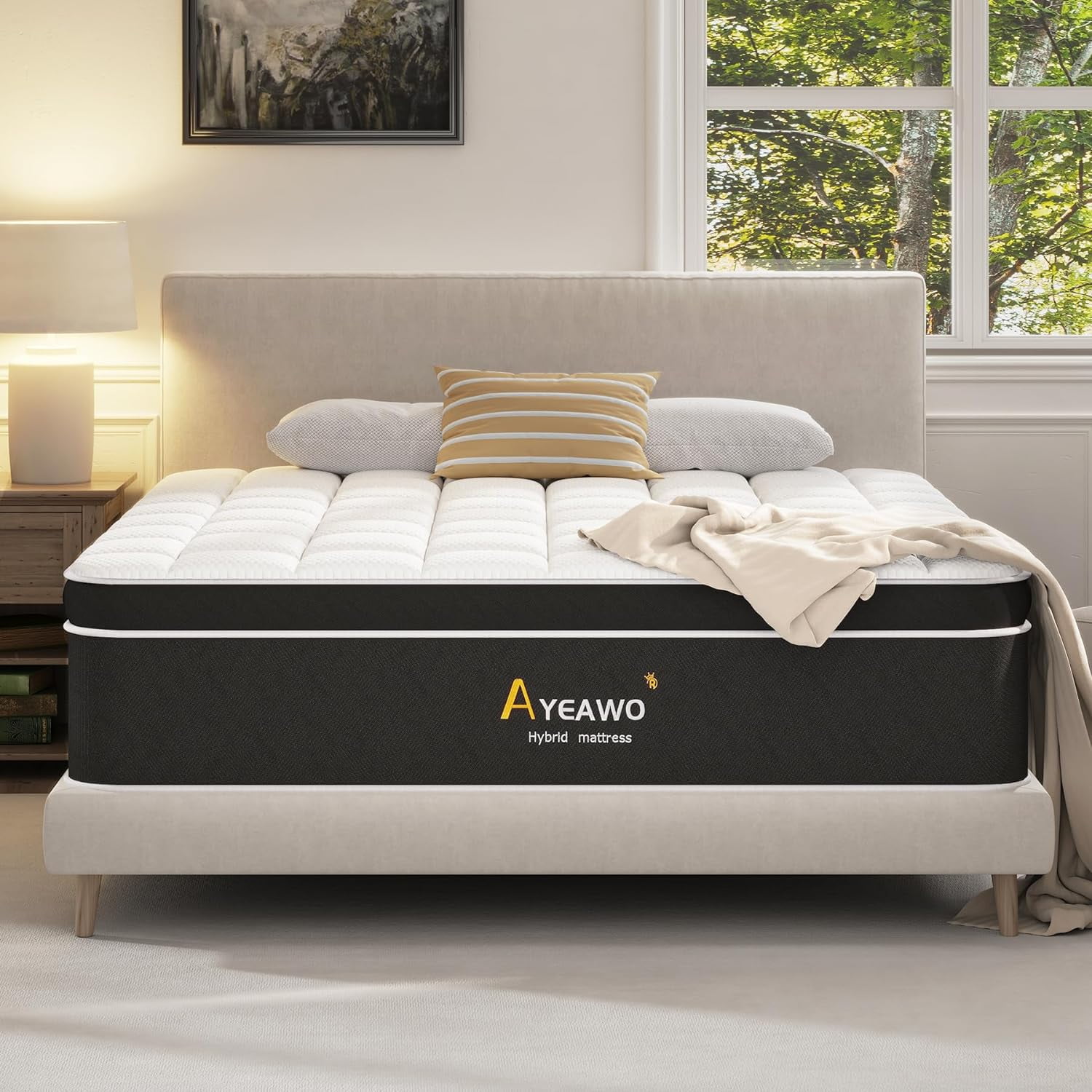 King Size Mattress 12 Inch Hybrid Mattress King Size with Memory Foam