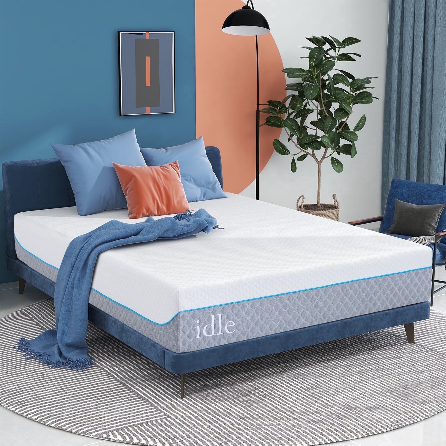 King Size Mattress, Beddle 12" Gel Memory Foam Mattress, Medium Firm Bed in a Box