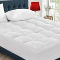 thumbnail image 1 of King Size Mattress Topper - Extra Thick Cooling Mattress Pad Cover for Back Pain - Soft Mattress Protector Firm Bed Topper Pillow Top with 8-21 Inch Deep Pocket 3D Snow Down Alternative Fill, 1 of 9