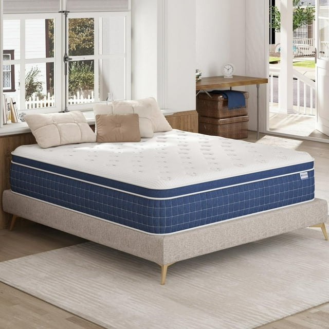 King Size Mattress, Upgrade Strengthen, 12 Inch Firm Hybrid King