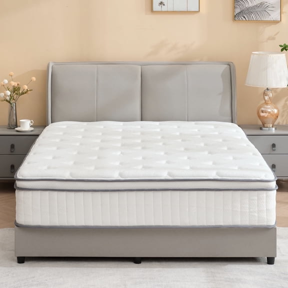 King Size Mattress bed in a box, Smiaoer 10" Hybrid Memory foam Mattress, Medium Firm