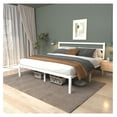 King Size Metal Platform Bed Frame with Metal Slats, Classic Headboard