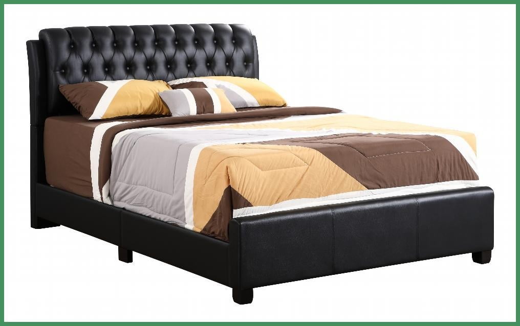 King Size Modern Platform Bed Frame with Robust Construction - Black for Master Bedroom Relaxation