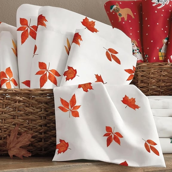 King Size Novelty Seasonal Sheet Set - Fall Foliage Collection (King)