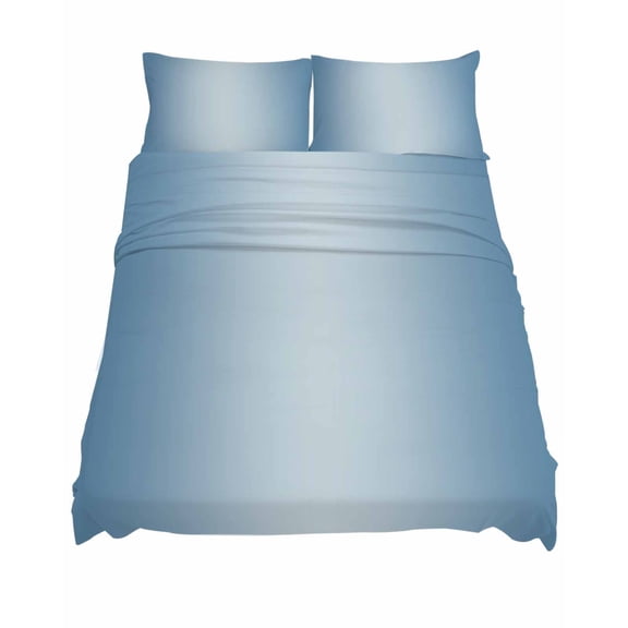 King Size Ombre Sheet Sets Haze Blue Gradient Soft Breathable Microfiber Bed Sheets Deep Pockets 4 Piece Bed Sheets Set, 1 Fitted Sheet, 1 Flat Sheet & 2 Pillowcases