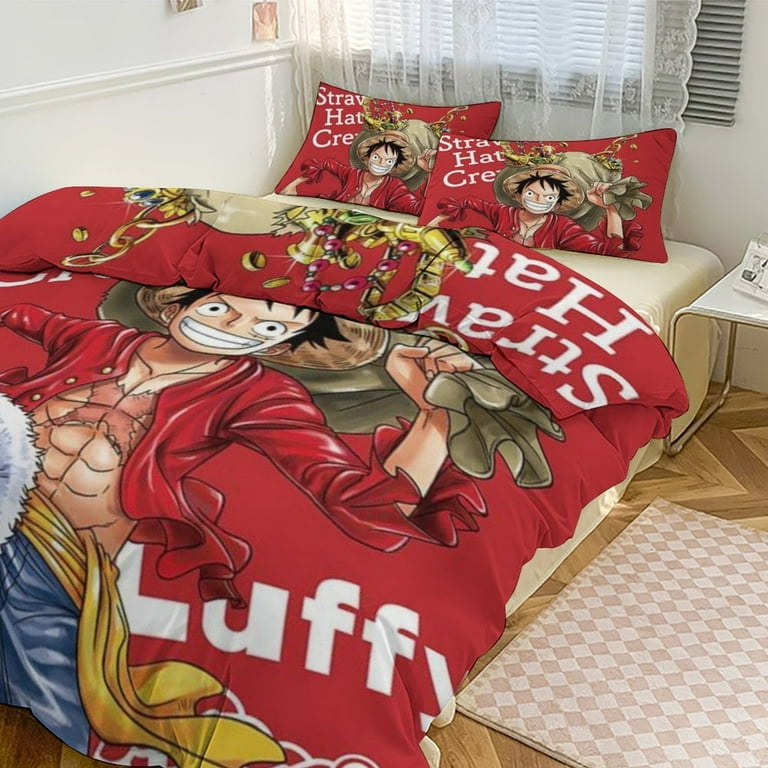 King Size One Piece Luffy Bedding Set Anime Bedding Set Contains