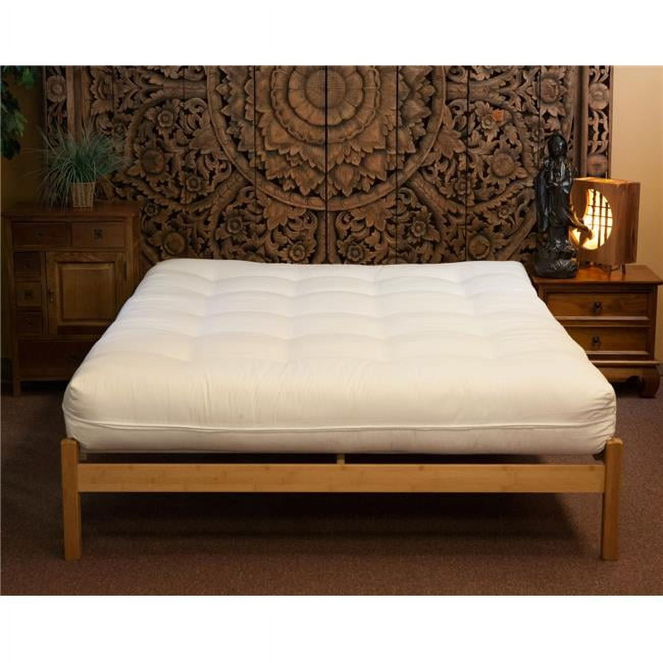 King Size Organic Luxury with Wool Futon Mattress - Mattress Only