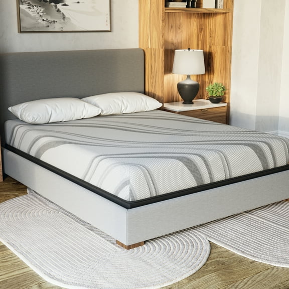 King Size Pad - Gray, High Density Foam Responsive Gel Memory Mattress Size, Comfort