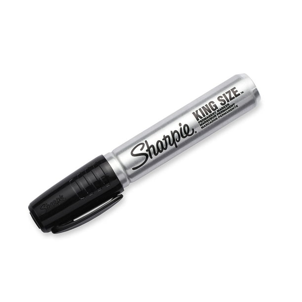 King Size Permanent Marker, Broad Chisel Tip, Black, 4/Pack King Size Permanent Marker, Broad Chisel Tip, Black, 4/Pack