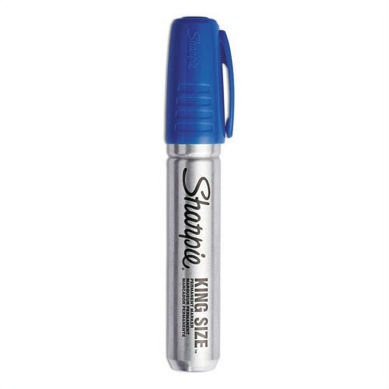 King Size Permanent Marker, Broad Chisel Tip, Blue, Dozen King Size Permanent Marker, Broad Chisel Tip, Blue, Dozen