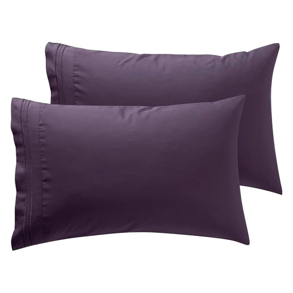 Bilot Purple King Pillow Cases 2 – Soft King Size Pillow Case, 1800 Brushed Microfiber Pillowcases, Envelope Closure Pillowcase, King Pillow Covers, King Size Pillow Cases Set of 2, 20x40 Inches