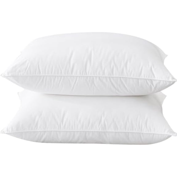 King Size Pillows Feather Down Set of 2 Hotel My King Pillows Bed Goose Pillow Luxury 2 Pack Pillow for Sleeping Side Sleepers Soft Support Gifts