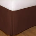 thumbnail image 1 of King Size Pleated Bed Skirt (78" x 80") with 15" Ideal Drop, Wrinkle Free & Soft 100% Microfiber Polyester, Stylish Pleated Bed Valances - Chocolate Solid., 1 of 5