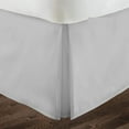 thumbnail image 1 of King Size Pleated Bed Skirt (78" x 80") with 22" Ideal Drop, Wrinkle Free & Soft 100% Microfiber Polyester, Stylish Pleated Bed Valances - Light Grey Solid., 1 of 5