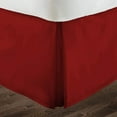 thumbnail image 1 of King Size Pleated Bed Skirt (78" x 80") with 30" Ideal Drop, Wrinkle Free & Soft 100% Microfiber Polyester, Stylish Pleated Bed Valances - Burgundy Solid., 1 of 5