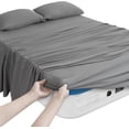 King Size Sheet Set for Air Mattress 4 Piece | Extra Deep Pocket Fits ...