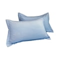thumbnail image 1 of King Size Solid Color Washed Bedding Sheet Set with 2 Pillowcases, Easy-Care Soft Bed Sheets for Comfortable Sleep, 1 of 6
