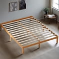 thumbnail image 1 of King Size Solid Wood Bed Frame, Bed Base with Wood Slat Support, No Box Spring Needed, 1 of 5