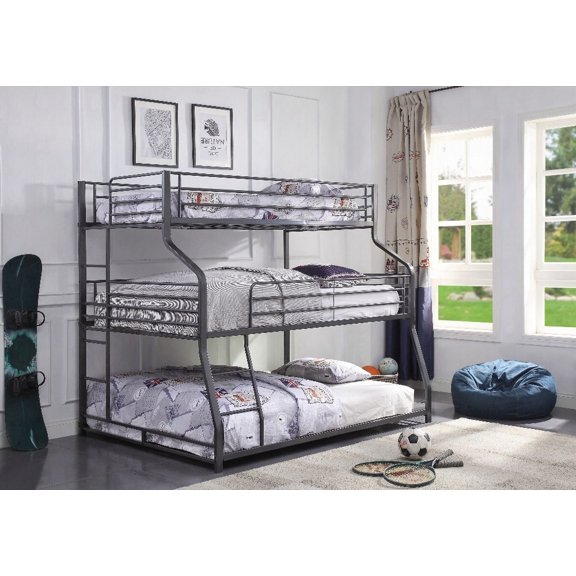 Queen Size Metal Platform Bed Frame with No Box Spring, Gray for Bedroom