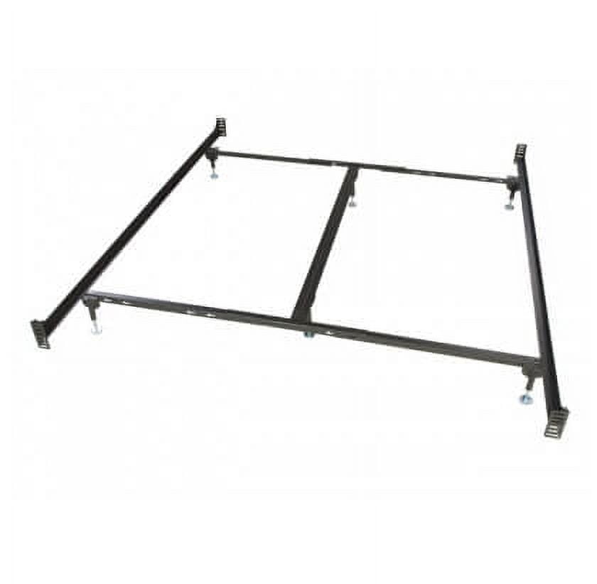 Solid King Size Steel Bed Frame Modern BoltUp Metal & Wood Style