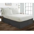 thumbnail image 1 of King Size Tailored Drop Pleated Solid Bed Skirt with Adjustable Elastic Belt Microfiber Fabric Fade & Wrinkle Resistant Bed Frame Cover Easy to Fit & Care (29 Inch Drop, Dark Gray), 1 of 4