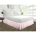 thumbnail image 1 of King Size Tailored Drop Ruffled Solid Bed Skirt with Adjustable Elastic Belt Microfiber Fabric Fade & Wrinkle Resistant Bed Frame Cover Easy to Fit & Care (26 Inch Drop, Pink), 1 of 4