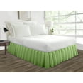 thumbnail image 1 of King Size Tailored Drop Ruffled Solid Bed Skirt with Adjustable Elastic Belt Microfiber Fabric Fade & Wrinkle Resistant Bed Frame Cover Easy to Fit & Care (9 Inch Drop, Sage), 1 of 4