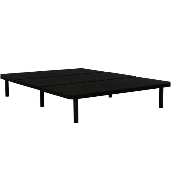 King Size Upholstered Platform Bed Frame with Storage, Modern Black Bed Base with Strong Metal Frame, No Box Spring Needed