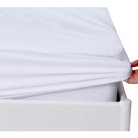 King Size Vinyl Waterproof Mattress Protector  Fitted, Breathable, Bed Wetting & Spill Protection, Fits Up to 11.5" Deep, 80" x 78" by Dependable Industries