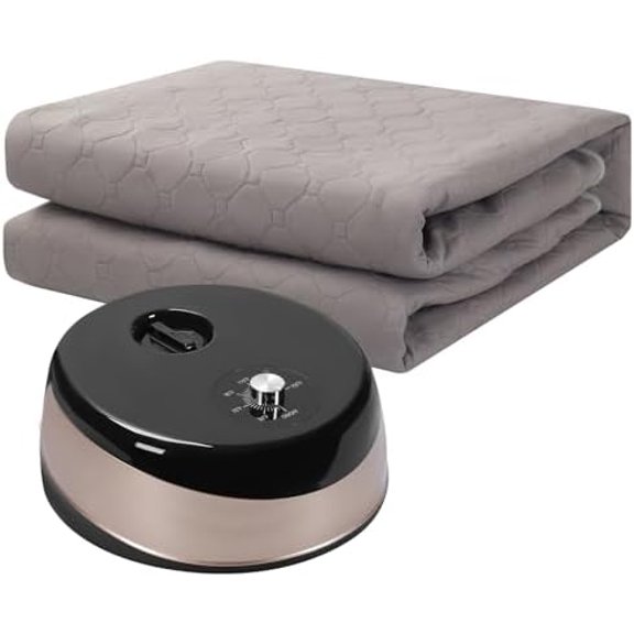 King Size Water Heated Blanket 76"x80" Water Circulation Heating Mechanical Temp Control Soft Polyester Cotton Energy Efficient Gray Bedding Pad$$Home Decor, Kitchen, & Other