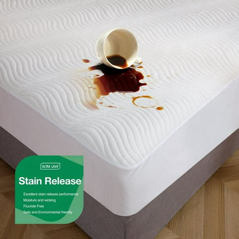 King Size Waterproof Mattress Protector, Easy to Clean Easy to CleanSpot  and Stain Protection, Fitted Waterproof Mattress Cover