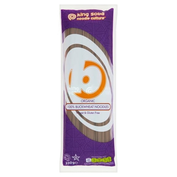 King Soba Organic 100% Buckwheat Noodles 250g, British Import (Pack of 3)
