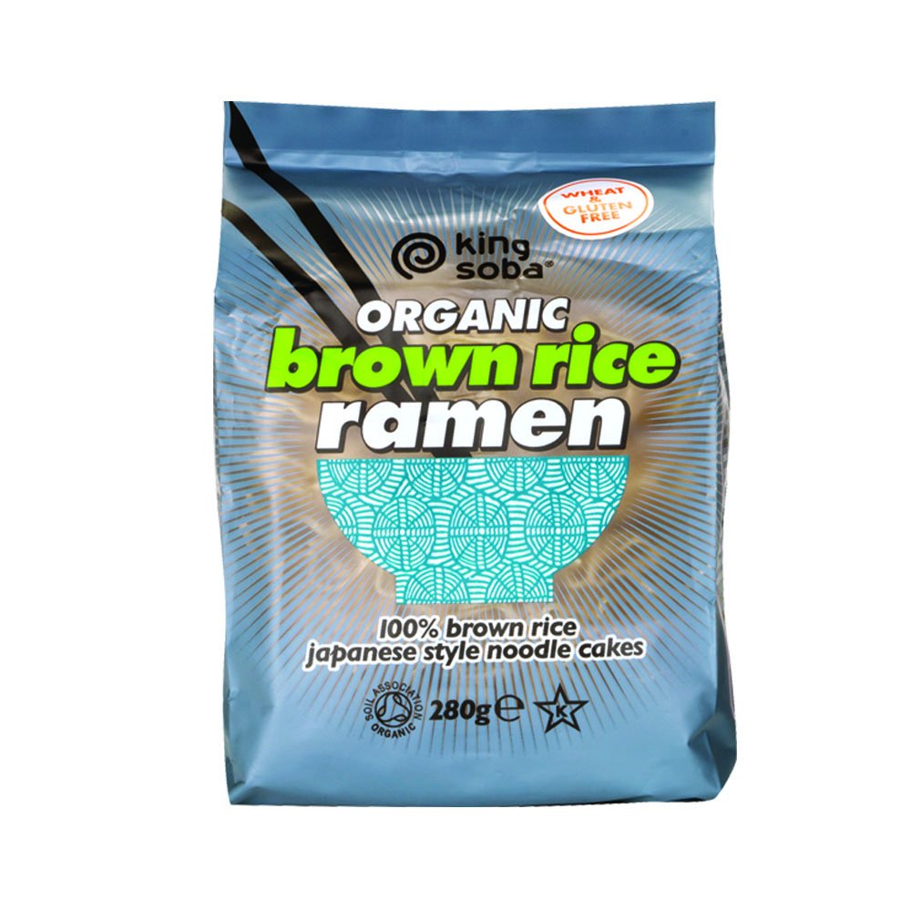 King Soba Organic Brown Rice Ramen Noodles 9.8 oz Pack of 3