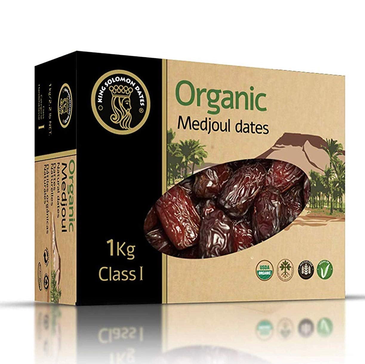 King Solomon 100 Organic Premium Medjoul (Medjool) Dates, 2.2lbs