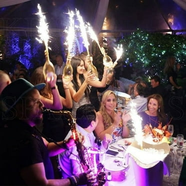 King of Sparklers Pack of 6 VIP Gold Wrapping Sparkling Candles for Bottle Service Birthday Wedding Sweet 16 Party 50 seconds sparkling (Pack of 6, Gold)