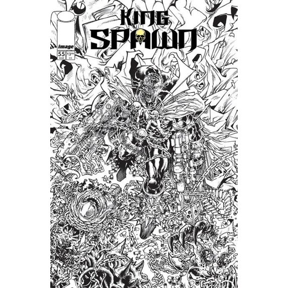 King Spawn #55 Cvr B Harvey Tolibao B&w Var Image Comics Comic Book