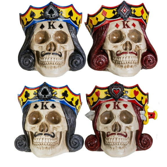 King Suites Skull Figurines 4 Piece Set