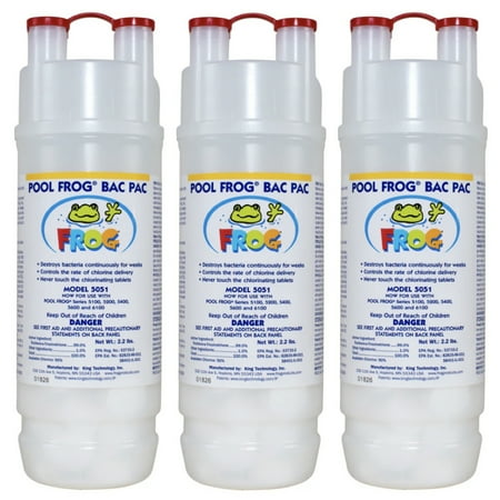 King Technology Pool Frog Chlorine Pool Chemicals, 2.2 lbs, 3 Count