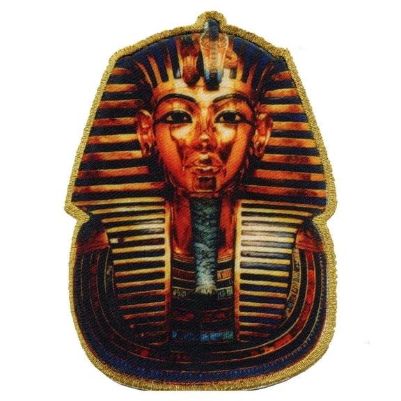 King Tut Tutankhamun Embroidered Iron-on Foto Patch