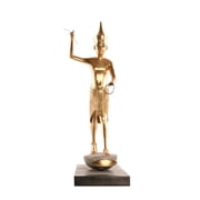 King Tutankhamun on Reed Boat - Certified Museum Reproduction Statue Large size
