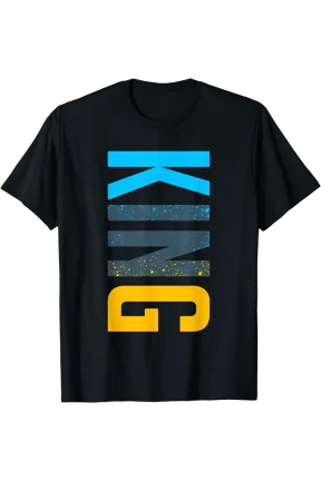 King Vertical Streetwear Matching Gamma Blue T-Shirt, Unisex T-Shirt