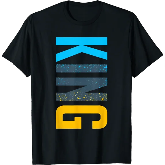 King Vertical Streetwear Matching Gamma Blue T-Shirt - Walmart.com