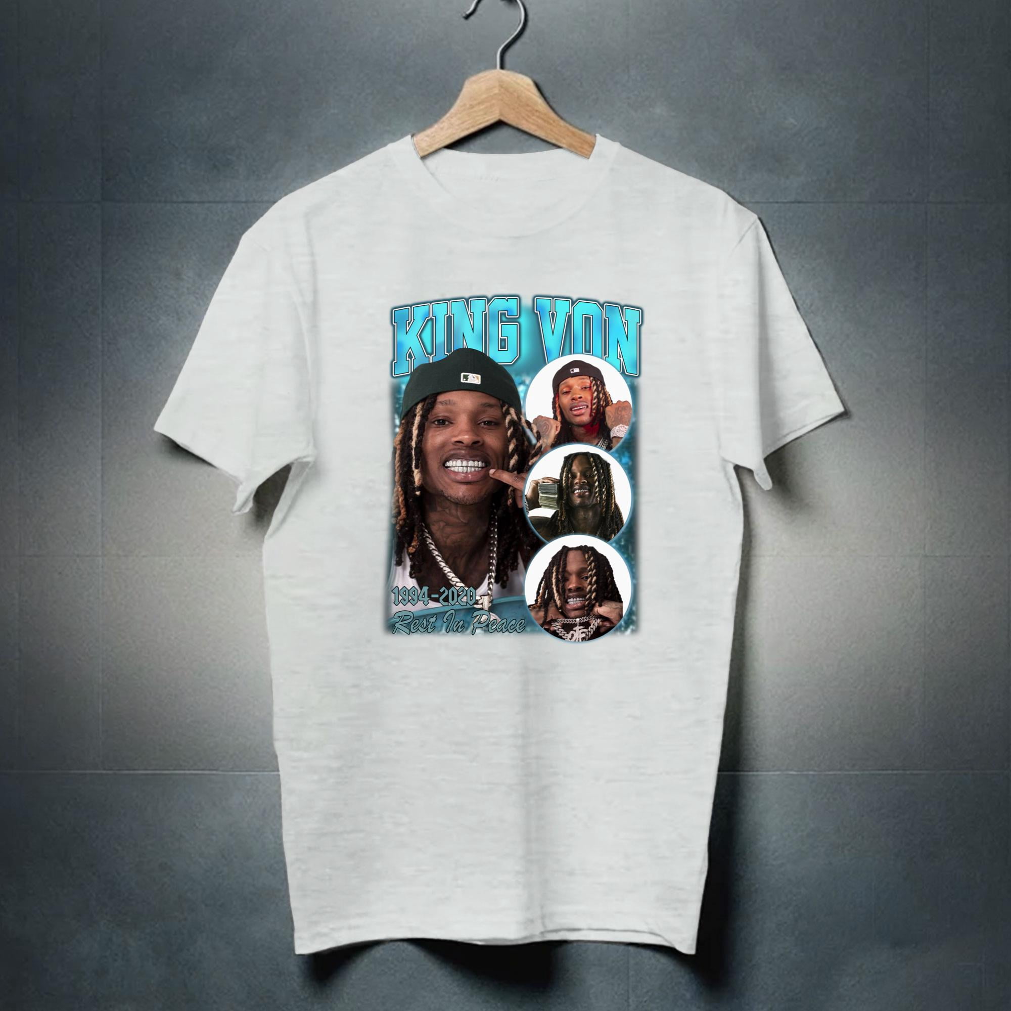 King Von Hip Hop Retro 90s Rapper Graphic Rap Tee YO3886-TH52066 ...